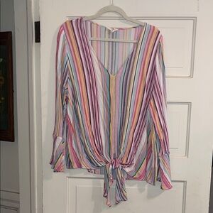Multicolor Striped Women's Top